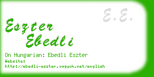 eszter ebedli business card